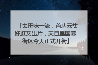 去班味一流，首店云集好逛又出片，天目里国际街区今天正式开街