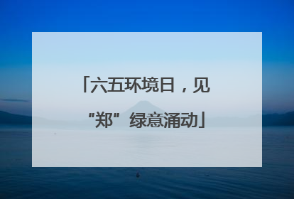 六五环境日，见“郑”绿意涌动