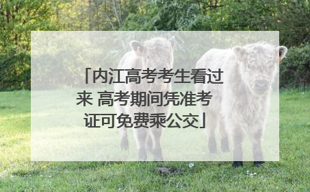 内江高考考生看过来 高考期间凭准考证可免费乘公交