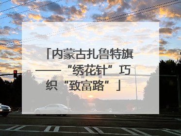 内蒙古扎鲁特旗——“绣花针”巧织“致富路”