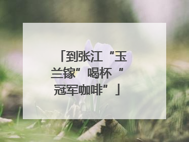 到张江“玉兰镓”喝杯“冠军咖啡”