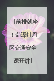 前排就坐！菏泽牡丹区交通安全课开讲
