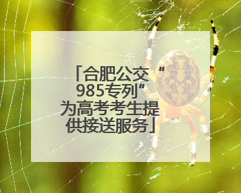 合肥公交“985专列”为高考考生提供接送服务