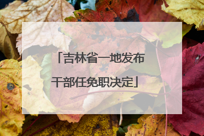 吉林省一地发布干部任免职决定