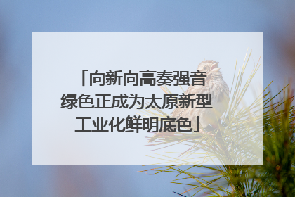 向新向高奏强音 绿色正成为太原新型工业化鲜明底色