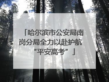 哈尔滨市公安局南岗分局全力以赴护航“平安高考”