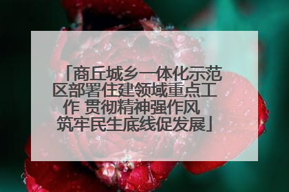 商丘城乡一体化示范区部署住建领域重点工作 贯彻精神强作风 筑牢民生底线促发展