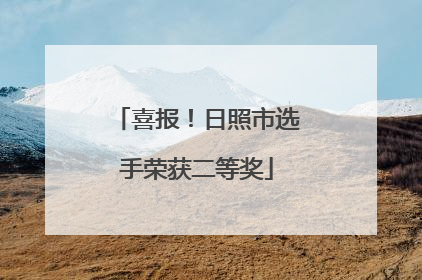 喜报！日照市选手荣获二等奖
