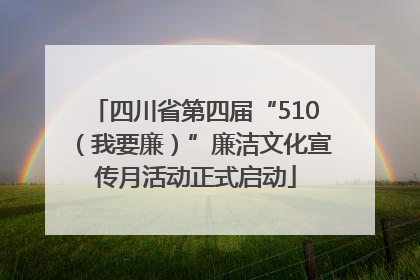 四川省第四届“510（我要廉）”廉洁文化宣传月活动正式启动