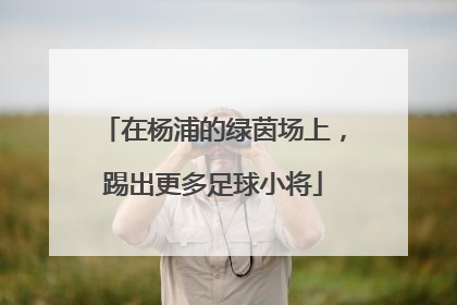 在杨浦的绿茵场上，踢出更多足球小将