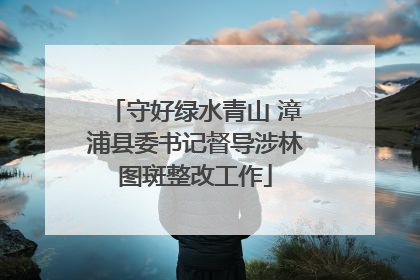 守好绿水青山 漳浦县委书记督导涉林图斑整改工作