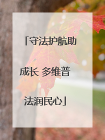 守法护航助成长 多维普法润民心