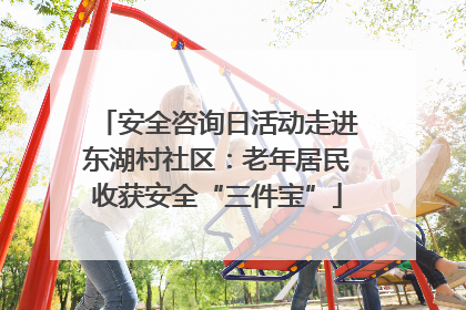 安全咨询日活动走进东湖村社区：老年居民收获安全“三件宝”