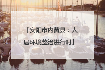 安阳市内黄县：人居环境整治进行时