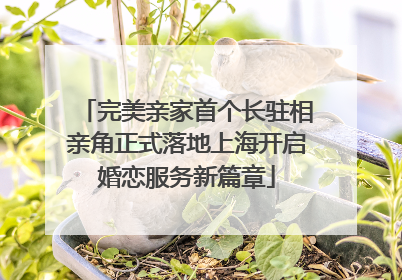 完美亲家首个长驻相亲角正式落地上海开启婚恋服务新篇章