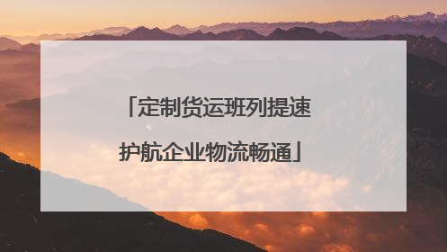 定制货运班列提速 护航企业物流畅通