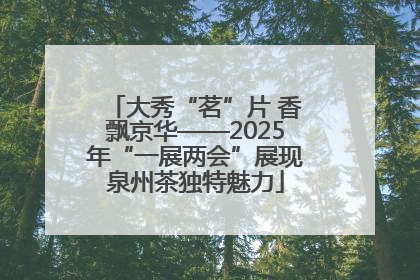 大秀“茗”片 香飘京华——2025年“一展两会”展现泉州茶独特魅力