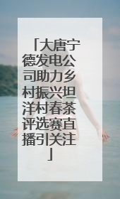 大唐宁德发电公司助力乡村振兴坦洋村春茶评选赛直播引关注