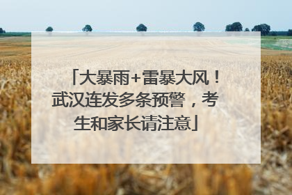 大暴雨+雷暴大风！武汉连发多条预警，考生和家长请注意