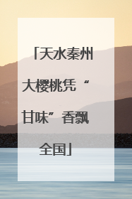 天水秦州大樱桃凭“甘味”香飘全国