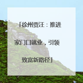徐州贾汪：推进家门口就业，引领致富新路径