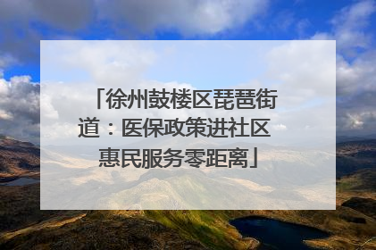 徐州鼓楼区琵琶街道：医保政策进社区 惠民服务零距离