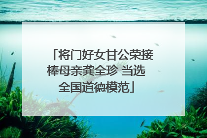 将门好女甘公荣接棒母亲龚全珍 当选全国道德模范