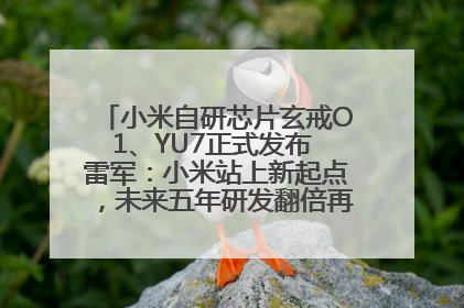 小米自研芯片玄戒O1、YU7正式发布 雷军：小米站上新起点，未来五年研发翻倍再投2000亿元