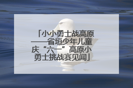 小小勇士战高原——省垣少年儿童庆“六一”高原小勇士挑战赛见闻