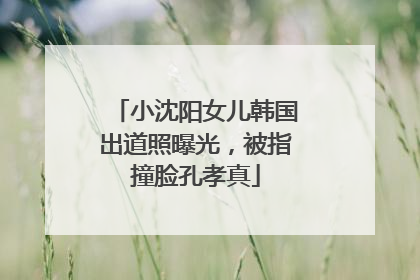 小沈阳女儿韩国出道照曝光，被指撞脸孔孝真