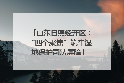 山东日照经开区：“四个聚焦”筑牢湿地保护司法屏障