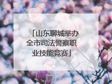 山东聊城举办全市司法警察职业技能竞赛