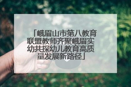 峨眉山市第八教育联盟教师齐聚峨眉实幼共探幼儿教育高质量发展新路径