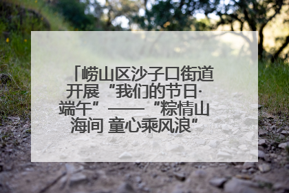 崂山区沙子口街道开展“我们的节日·端午”——“粽情山海间 童心乘风浪”文明实践活动