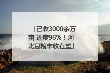 已收3000余万亩 进度96%！河北夏粮丰收在望
