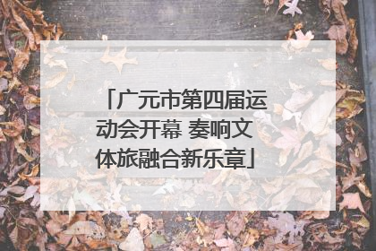 广元市第四届运动会开幕 奏响文体旅融合新乐章