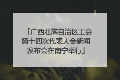 广西壮族自治区工会第十四次代表大会新闻发布会在南宁举行