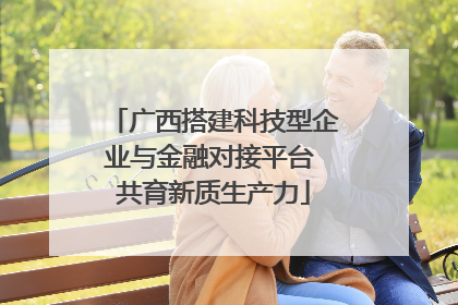 广西搭建科技型企业与金融对接平台 共育新质生产力