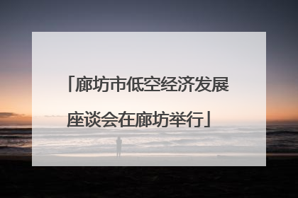 廊坊市低空经济发展座谈会在廊坊举行