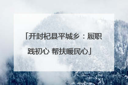 开封杞县平城乡：履职践初心 帮扶暖民心