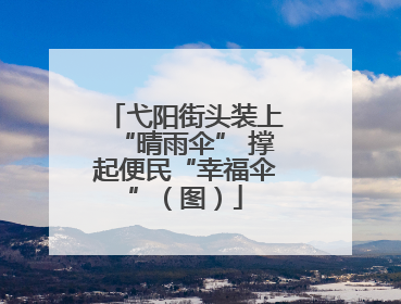弋阳街头装上“晴雨伞” 撑起便民“幸福伞”（图）