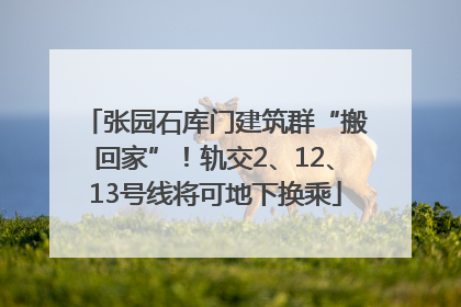 张园石库门建筑群“搬回家”！轨交2、12、13号线将可地下换乘