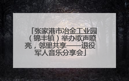 张家港市冶金工业园（锦丰镇）举办歌声嘹亮，邻里共享——退役军人音乐分享会