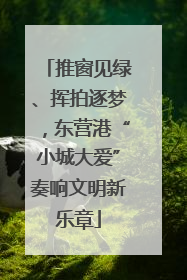 推窗见绿、挥拍逐梦，东营港“小城大爱”奏响文明新乐章