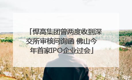 悍高集团曾两度收到深交所审核问询函 佛山今年首家IPO企业过会