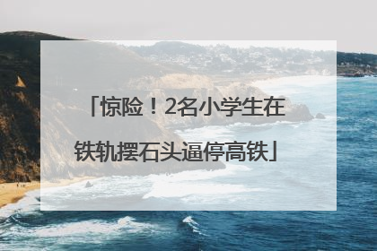惊险！2名小学生在铁轨摆石头逼停高铁