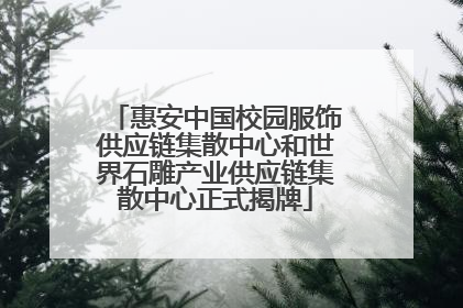 惠安中国校园服饰供应链集散中心和世界石雕产业供应链集散中心正式揭牌