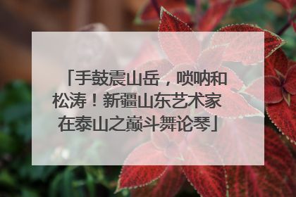 手鼓震山岳，唢呐和松涛！新疆山东艺术家在泰山之巅斗舞论琴