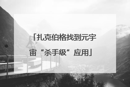 扎克伯格找到元宇宙“杀手级”应用
