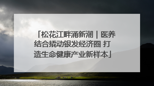 松花江畔涌新潮｜医养结合撬动银发经济圈 打造生命健康产业新样本